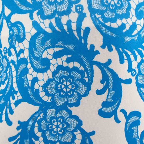 Lululemon Cool Racerback Laceoflage Polar Cream Beaming Blue sz 4 EUC - Picture 7 of 12